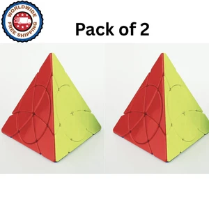 YJ Petal Pyramid Disc and Triangle Pyraminx - (Pack of 2) - Picture 1 of 2