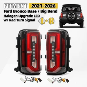Halogen Upgrade LED Tail Lights For 2021-2026 Ford Bronco Base Left+Right Pair - Picture 1 of 19