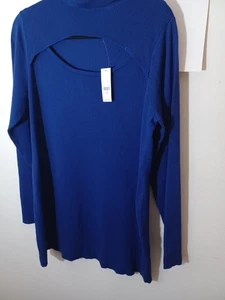 Maglione donna New York And Company viola pullon nuovo taglia large retro fuori - Foto 1 di 11