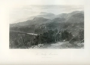 Smokey Mountains East Tennessee, steel engraving, 1800s vintage landscape print - Picture 1 of 3