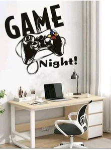 Game Night Wall Large Sticker/ Gaming Room Boys &Girls UK Stock - Picture 1 of 3