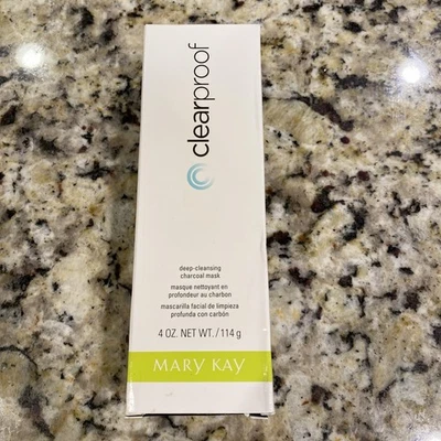 New In Box Mary Kay Clear Proof Deep Cleansing Charcoal Mask 4 oz Full Size - Image 1 of 4