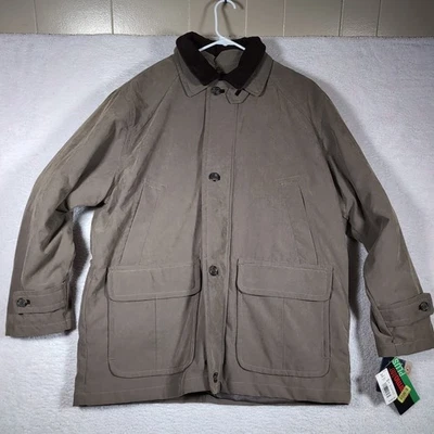 Roundtree Yorke Outdoor Cordero Removable Lined Brown Field Chore Coat Large New - Image 1 of 4
