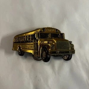 Vintage Schulbus Gürtelschnalle Great American Buckle Co USA 1982 Maß - Bild 1 von 10