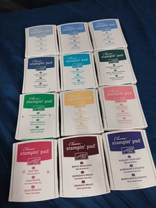 Set mit 12 Stampin' UP Stempelkissen auf Wasserbasis im Ruhestand -- 7 neu/versiegelt & 5 gebraucht - Bild 1 von 5