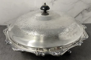 Vintage Wilcox International Silver Co. Covered Serving Dish Footed~ with Cover - Picture 1 of 8