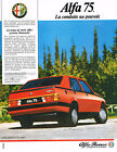 PUBLICITE ADVERTISING   1986   ALFA ROMEO   systéle transaxle  ALFA 75