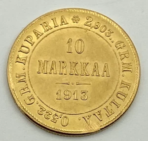 Finland Gold 10 Crowns 1913 S - Picture 1 of 2