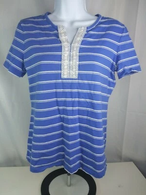 Camisa para mujer Coral Bay talla S pequeña 100 % algodón a rayas Foto 1 de 4