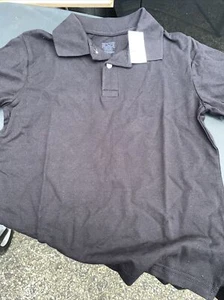 The Children's Place Big Boys Size Medium Short Sleeve Uniform Shirt Black 4756 - Picture 1 of 5
