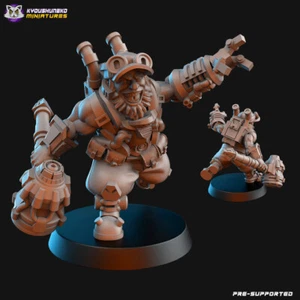 Dwarf Scout with Hammer and Claw Arm, Wargames Sci-Fi Proxy Dwarf Miniature - Picture 1 of 1