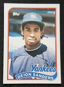 TARJETA DE BÉISBOL INTERCAMBIADA DEION SANDERS 1989 TOPPS #110T YANKEES RADIOCONTROL COACH PRIME TIME - Imagen 1 de 2