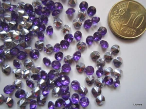 Cristal facetado diamante 4,5 mm violeta X 60 UNIDADES acrílico para pegar - Imagen 1 de 2