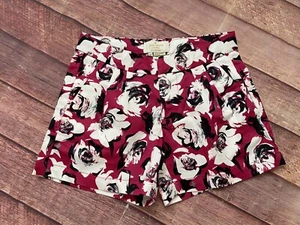 Kate Spade New York girls shorts size 5 Pink Black Floral Print Adjustable Waist - Picture 1 of 7