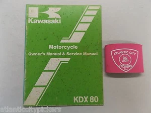 KAWASAKI OWNERS KDX80 MANUAL & SERVICE MANUAL COPYRIGHT 1982 99920-1217-01 - Bild 1 von 1