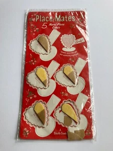 Beistle Place Mates Heart Honeycomb shaped Place Cards Vintage Valentines Card - Picture 1 of 5