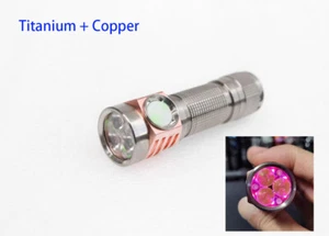 Titanium Alloy EDC Flashlight AA 14500 760 Lumen 3x LEDS With Colored Bulb - Picture 1 of 6