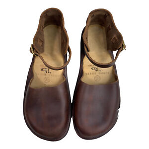Aurora Shoe Co. NY Sz 7.5 Handcrafted Middle English Brown Leather Shoes Women’s