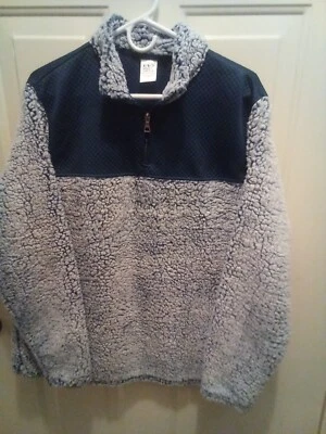 Athletic Works Chaqueta Sherpa Azul y Gris Cremallera Top Talla XL Foto 1 de 2