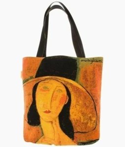 BELGIAN TAPESTRY LARGE 46CM SHOPPING TOTE BAG JEANNE HÉBUTERNE MODIGLIANI 1787 - Picture 1 of 6