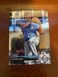 2017 Bowman Chrome Prospects BCP209 Jacob Faria - Tampa Bay Rays - Picture 1 of 2