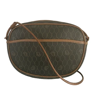 Bolso bandolera Christian Dior vintage marrón con monograma de panal recubierto de lona - Imagen 1 de 12