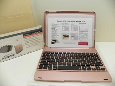 Wireless Keyboard F19/F19B for iPad Air/Air 2/Pro 9.7 2017/2018 Rose Gold - Image 1 of 4