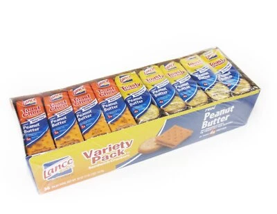 Lance Fresh Sandwich Crackers Real Peanut Butter Variety Pack, 36Count - Image 1 of 4