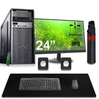 PC completo 8gb ram hdd 1tb monitor mouse tastiera altoparlanti mousepad inclusi - Imagen 1 de 4