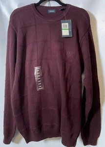 NWT Men’s New Large IZOD maroon SWEATER  MSRP: $55 - Picture 1 of 6