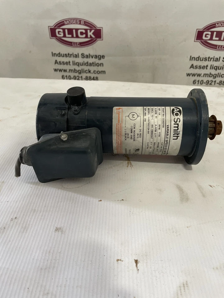 A.O. Smith 34357352124-0A 1/4 HP DC Variable Speed Electric Motor 90 V - Image 1 of 4