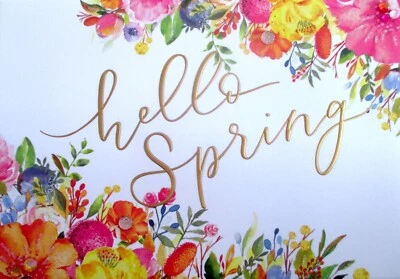 Papyrus 3D Gemmed Flowers Hello Spring Happy Easter Greeting Card - Image 1 of 4