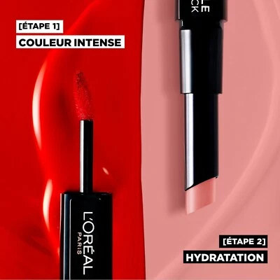 L Oreal Infaillible Duo Rojo de Labios Estilo 24 Horas-506 Rojo Infaillible - Imagen 1 de 2