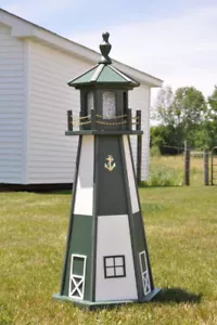 Large 39" Lighthouse Poly Vinyl Electric Yard Garden Decoration Outdoor - Picture 1 of 4