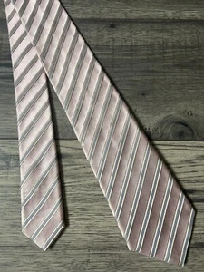 PAUL SMITH 100% SILK PALE PINK STRIPE TIE MADE IN ITALY - Picture 1 of 5
