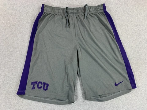 TCU Horned Frogs Nike Dri Fit Football Practice Shorts (Men's XL) Silver Cover