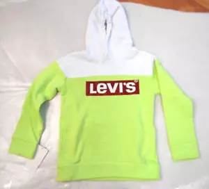 Felpa con cappuccio ragazzo Levi's verde manica lunga taglie small - large - Foto 1 di 3