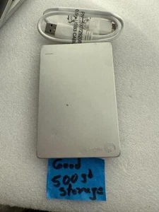 Seagate 500GB Slim for Mac Portable Drive SRD00F1 1E8AD5-500 USB 3.0 Silver - Picture 1 of 3