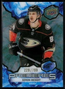 2021-22 Upper Deck Ice Green #174 Simon Benoit RC 229/799 - Picture 1 of 2