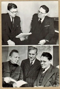S.Marshak & D.Shostakovich, S.Marshak & K.Chukovsky 1977 Russian postcard - Picture 1 of 2