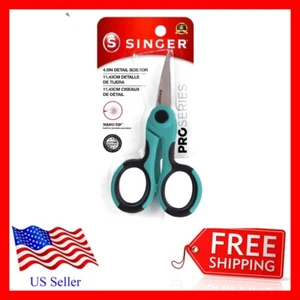 SINGER 00557 4½ Inch ProSeries Detail Scissors with Nano Tip, Teal -Lifetime - Picture 1 of 10