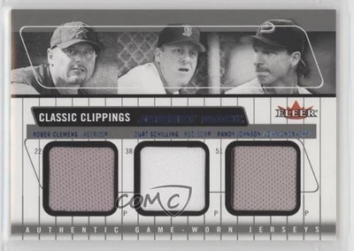 Fleer Classic Clipings 2005 Blue Curt Schilling Randy Johnson Roger Clemens Salón de la fama Foto 1 de 2