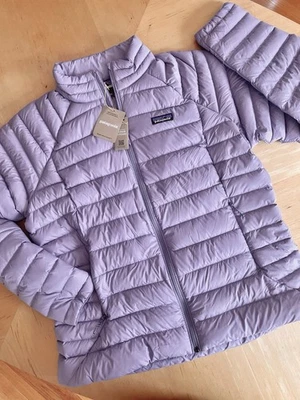 ¡NUEVO (2025)! Chaqueta suéter de plumón PATAGONIA para mujer—(XL)—“concreto PÚRPURA”—800 plumón Foto 1 de 4