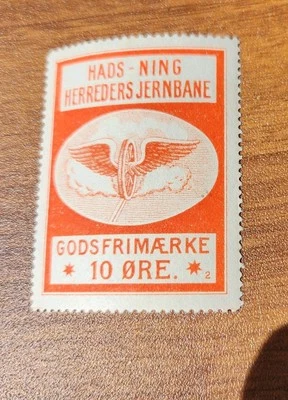 Estampilla ferroviaria de 10 minerales Rjksramps Dinamarca 1910 como nueva Godsfrimaerke Foto 1 de 2