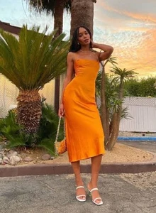 Bec & Bridge Dress Size 14 / US10 Annika Cowl Maxi Orange Cocktail Formal Bridal - Bild 1 von 13