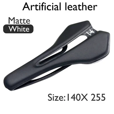 Cojín de asiento de bicicleta cómodo transpirable hueco sillín de carretera de fibra de carbono  Foto 1 de 4