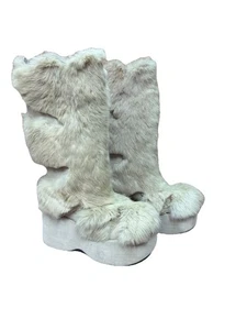 Kaninchenfell Plateau Stiefel Gr. 12 - Bild 1 von 9