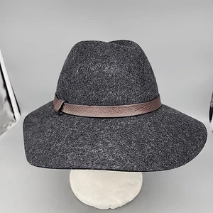 NWT J CREW fedora women's hat NEW gray wool S / M - Picture 1 of 6