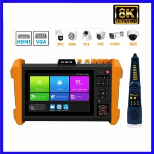 7" CCTV IPC Tester Support 8K H.265 IP 8MP TVI CVI AHD HD-SDI EX-SDI Analog test - Picture 1 of 10