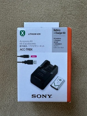 [¡Nuevo!!]Kit de batería y cargador original Sony ACC-TRBX Foto 1 de 2